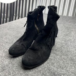 Sam Edelman Size 7 Embossed Reyes Heeled Zip Boot/Booties